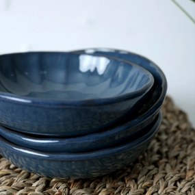 Laguna kerámia tálkészlet 6 db, 12 cm, sötétkék