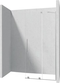 Prizma csúsztatható walk-in zuhanyfal_100x195, szálcsiszolt acél