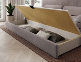 Barna kordbársony kinyitható-tárolóhelyes kanapé 236 cm Elioss – ELTAP