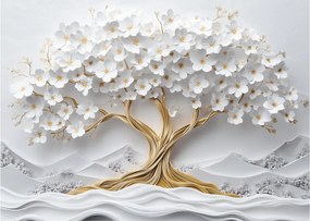 Kép – 3D elegáns életfa virágokkal (70x50 cm)