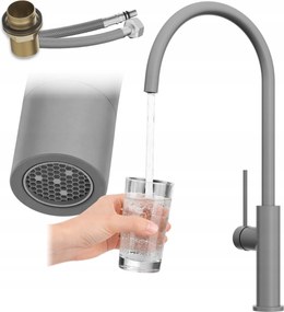 Konyhai csaptelep Csaptelep Szürke Forgatható kifolyócső Álló Prestige Slim Premium