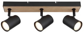 Globo 57911-3BW - Spotlámpa ROBBY 3xGU10/35W/230V fekete/barna