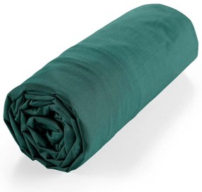 Zöld gumis bio pamut lepedő 160x200 cm Biolina – douceur d'intérieur