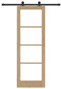 Csúszó Ajtó ORKDAL Barna 73.5 x 211 cm Fa és fém
