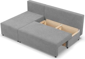 Nobu sarokkanapé, kordbársony, univerzális oldal, szürke