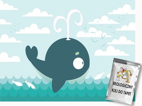 Fotótapéta Flizelina Bálna Óceán Türkiz Gyerekszoba 350x250 ragasztó