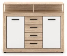 Komód RUNA sonoma tölgy/fehér