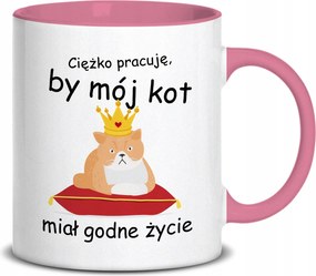 Fehér Bögre 330ml Rózsaszín Karácsonyi Eszköz Macskám Méltó Élete Különböző Minták