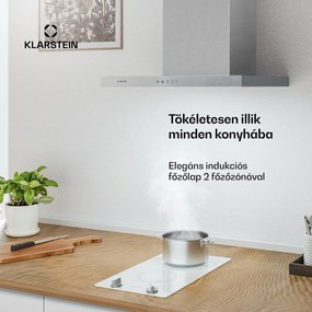 Klarstein Kochheld indukciós főzőlap | Elegáns és erőteljes | 2 főzőzóna | 3500 W | 30 cm
