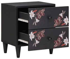 vidaXL Éjjeli asztal 2 pcs Barna 40 x 33,5 x 46 cm Tömör Mangófát