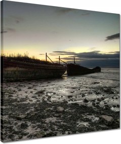 Vászonkép 40x40 Horgászcsónakok