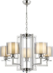 Láncos csillár VARANA 5xE27/40W/230V fényes króm