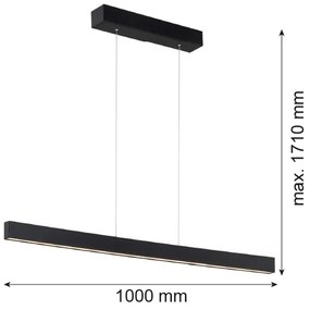 Argon 8303 - LED Csillár zsinóron BALANS LED/35W/230V 3000K fekete