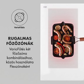 Klarstein Delicatessa 90 Flex, beépített indukciós főzőlap, indukció, 7400 W, 5 zóna, egyedülálló