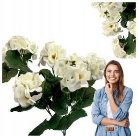 Mesterséges Muskátli, Mint Élő Mesterséges Virágok Fehér Erkély Terasz