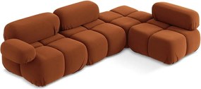 Narancssárga bársony moduláris sarokkanapé (jobb oldali) Lokua – Makamii