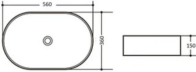 AREZZO design Tulsa 55x34,5 mosdótál