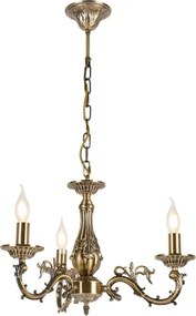 Brilagi - CLASSIC láncos csillár 3xE14/10W/230V, réz