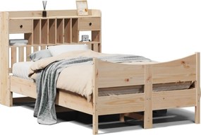 vidaXL tömör fenyőfa ágy matrac nélkül 135 x 190 cm