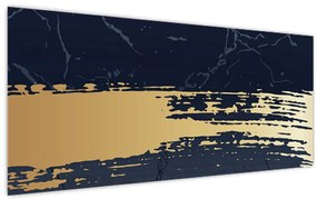 Kép - Kék és arany absztrakció N⁰2 (120x50 cm)