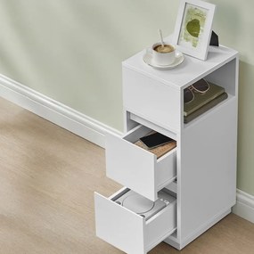 ROBIN éjjeliszekrény, 30x25x65cm, fehér Vasagle