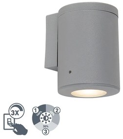 Fali lámpa szürke IP55 1 x GU10 háromlépcsős fényerőszabályzóval - Franca