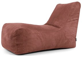 Téglavörös kordbársony babzsákfotel Lounge – SLOWDOWN