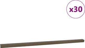 vidaXL Lépcsőélvédők 30 pcs Barna 67 x 3.5 x 3 cm Alumínium