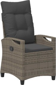 vidaXL Fekvő Kerti Szék Szürke és sötétszürke 56 x 60 x 112 cm