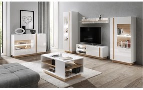 Tv asztal/Szekrény City Typ 187 (fehér + tölgy grandson). 809697