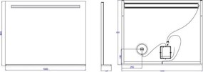 AREZZO design LED okos tükör világító polc + kozmetikai tükör 100x80cm