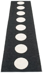 Fekete-fehér kültéri-beltéri futószőnyeg 70x300 cm Vera Black – Pappelina