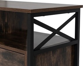 ZONE TV szekrény fiókokkal 120 cm, rusztikus tölgy