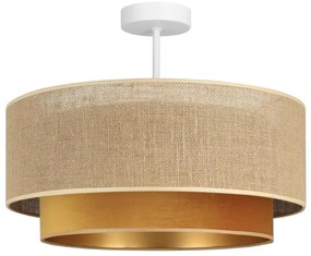 Plafonra szerelhető csillár SARTA 1xE27/60W/230V réz/juta