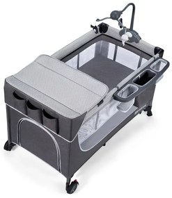 KINDERKRAFT - Utazó kiságy LEODY ezüst