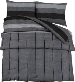 vidaXL szürke ágyneműhuzat-garnitúra 240x220 cm pamut