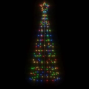 színes LED karácsonyfa tüskékkel 220 LED 180 cm
