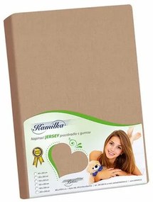 Bellatex Kamilla dzsörzé lepedő kávé, 90 x 200 cm