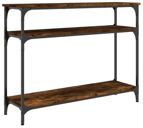 füstös tölgy színű szerelt fa tálalóasztal 100 x 29 x 75 cm