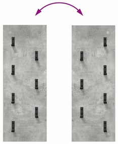 Fali Kabáthorog Beton szürke 30 x 1.5 x 80 cm Faanyag
