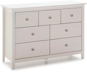 Fehér borovi fenyő alacsony komód 110x80 cm Berna – Marckeric