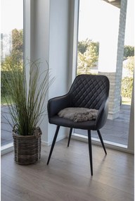 Lambskin báránybőr ülőpárna, Barna, Ø35 cm