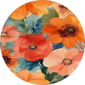 Tányéralátét 4 db Színes virágok akvarell