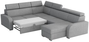 Sarokkanapé U Lyseri 2rR2pLC (sötétszürke) (tárolóhellyel). 1104924