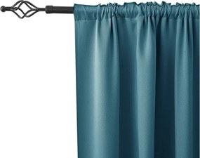 Kék-zöld OXFORD függöny 140x250 cm Felfüggesztés: Fém gyűrűk