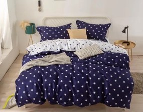 STAR Sötétkék fotó ágynemű Ágynemű mérete: 140x200 cm, A csomag tartalma: 3 Készletcsomagolás