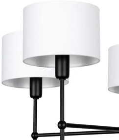 Rúdon függő csillár MADELA 5xE14/40W/230V fehér/fekete