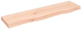 kezeletlen tömör tölgyfa fali polc 80x20x4 cm