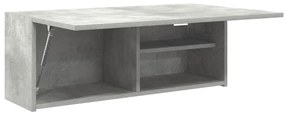betonszürke szerelt fa fali fürdőszobaszekrény 80 x 25 x 30 cm