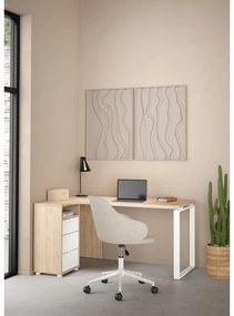 Íróasztal tölgyfa dekoros asztallappal 100x150 cm Sign – Tvilum